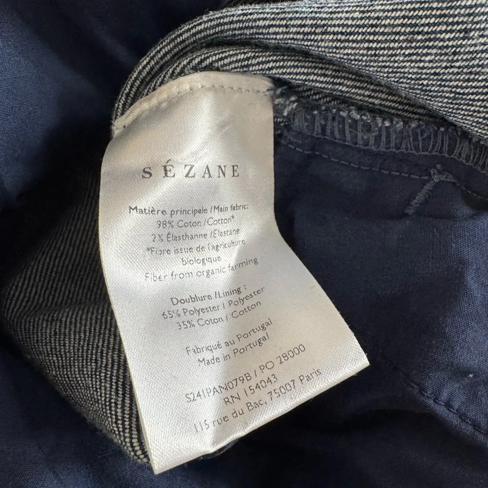 Sezane Martin denim trousers size 42/US10 - Picture 10 of 10